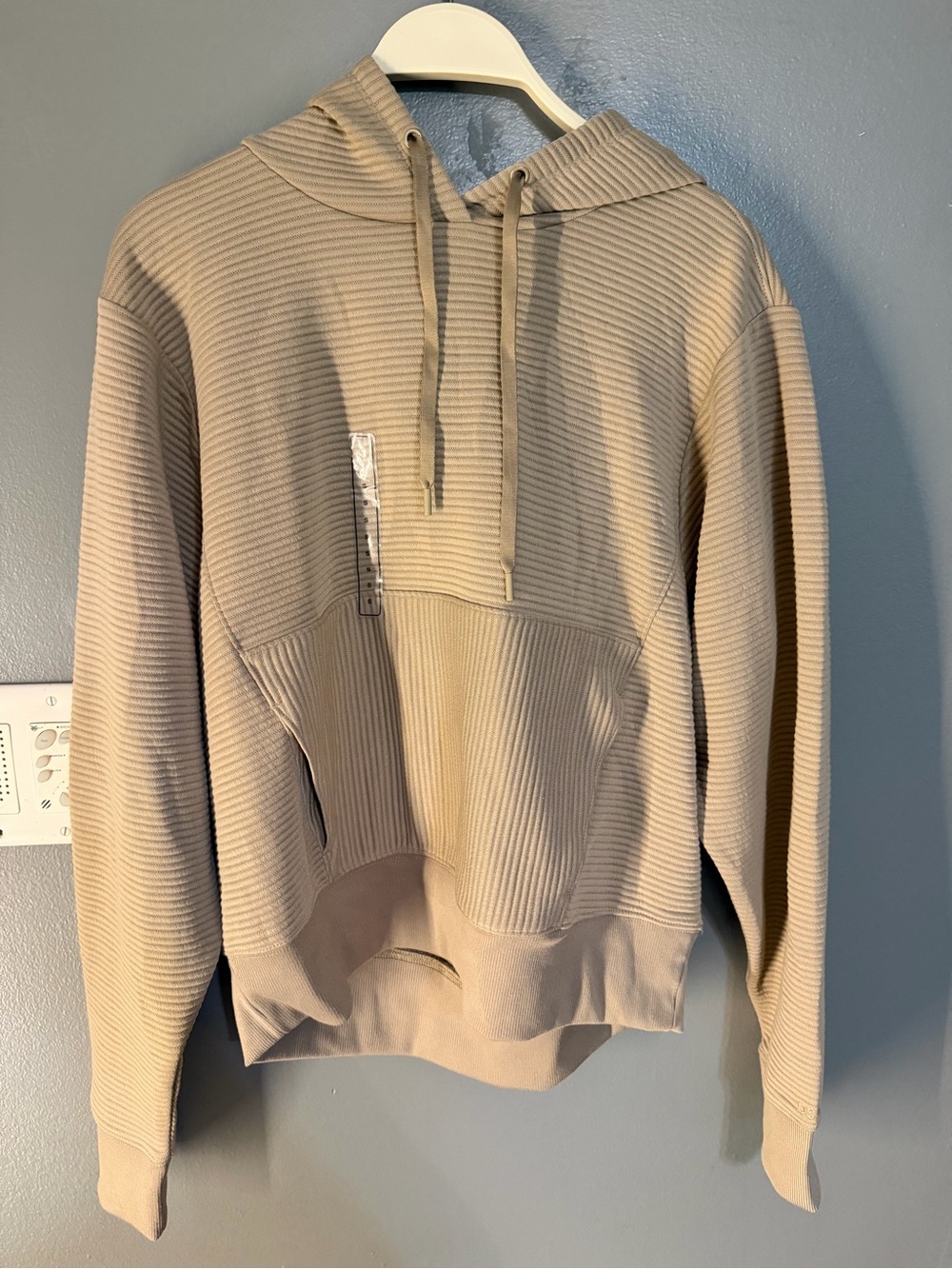 NWT DSG So Soft Ottoman Hoodie Womens Small Warm Stone Ribbed Pullover